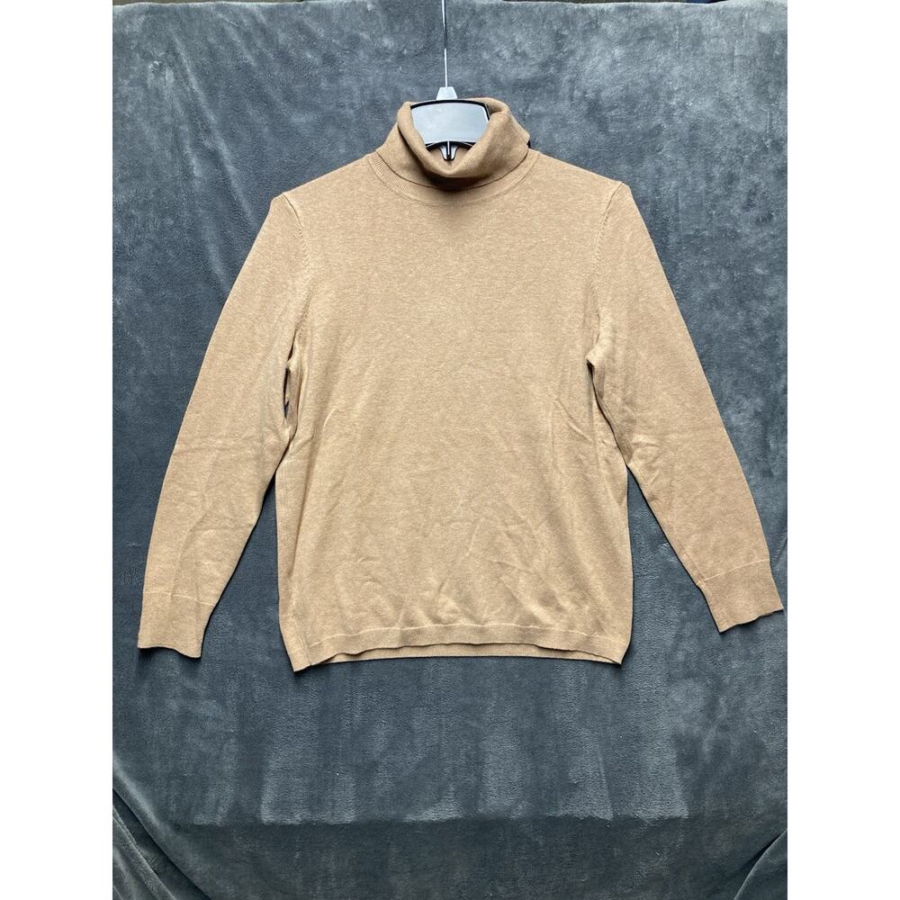 NEW Talbots Beige Turtleneck Top Woman’s M Petite Layering Quiet Luxury Capsule